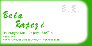 bela rajczi business card